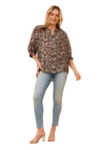 Load image into Gallery viewer, Belinda Shirt - Chocolate Animal Print
