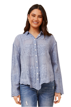 Load image into Gallery viewer, Dara Embroidered Shirt - Blue