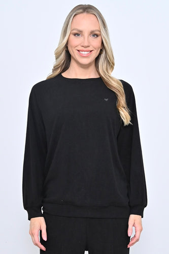 Embroidered Heart Jumper - Black