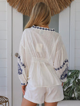 Load image into Gallery viewer, Santorini Embroidered Blouse