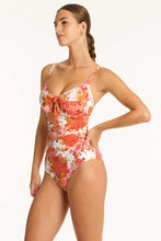 Load image into Gallery viewer, Daisyfield Tie Front DD/E One Piece