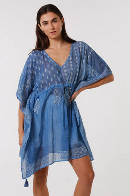 Embroided Kaftan - Blue