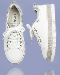 Lav-ish Crystal Sneakers White