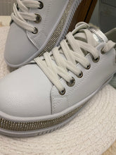Load image into Gallery viewer, Lav-ish Lux Diamonte Sole Sneakers - White