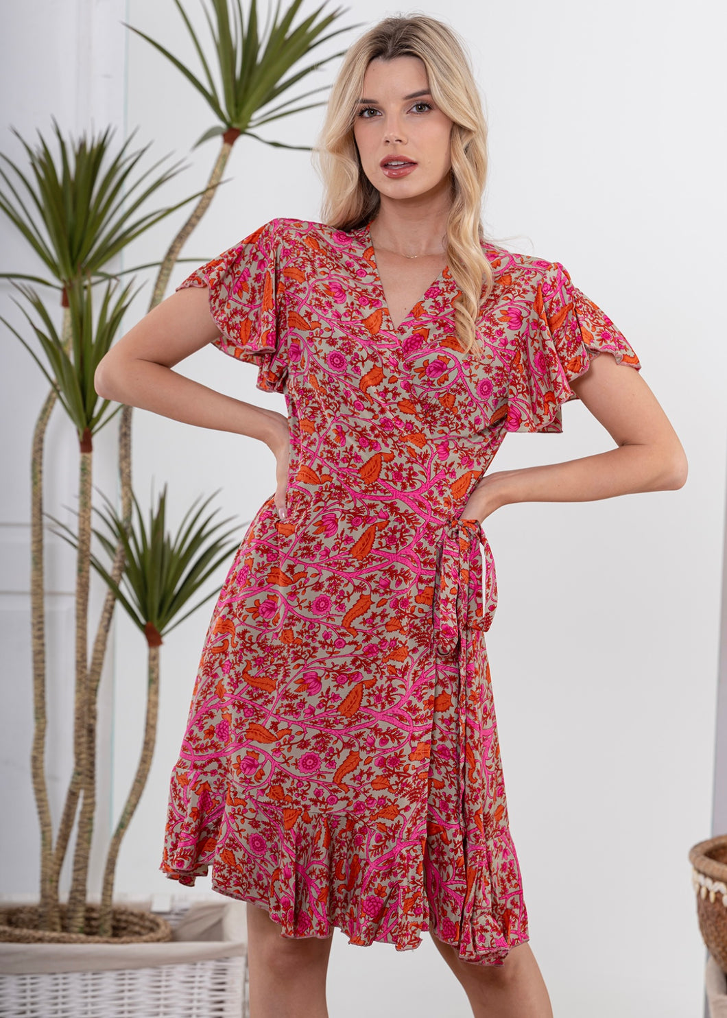 Yarrow Short Wrap Dress