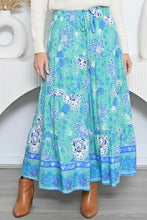Load image into Gallery viewer, Floral Maxi Skirt - Green