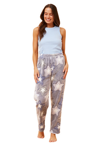 Star Print Plush Pyjama Pants