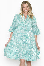 Load image into Gallery viewer, Maya Button V Neck Layer Dress - Floral Print