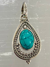 Load image into Gallery viewer, Turquoise Sterling Silver Pendant