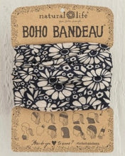 Load image into Gallery viewer, Boho Bandeau - Black Beige Daisies