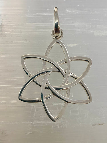 Sterling Silver Pendant - Celtic Flower