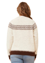 Load image into Gallery viewer, Nour Jacquard Knit Pullover - Oatmeal