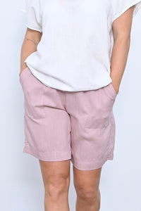 Linen Shorts - Pink