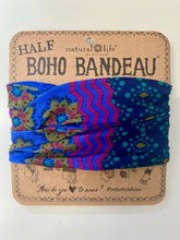 Load image into Gallery viewer, Boho Bandeau Half - Blue Accents