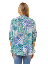 Load image into Gallery viewer, Belinda Shirt - Green Patchwork Print