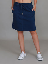 Load image into Gallery viewer, Pisces Women's Drawstring Chino Skirt - Navy