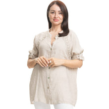 Load image into Gallery viewer, Italian Linen Top - Beige