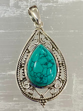 Load image into Gallery viewer, Turquoise Sterling Silver Pendant