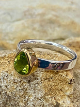 Load image into Gallery viewer, Sterling Silver Tear Drop Ring - Peridot