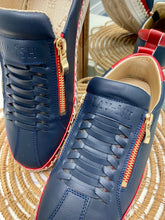 Load image into Gallery viewer, Heritage Zip Sneaker - Navy/Red