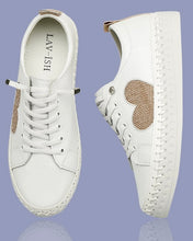 Load image into Gallery viewer, Embellished Heart Sneakers - Rose Gold Crystal