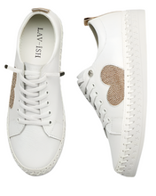 Load image into Gallery viewer, Embellished Heart Sneakers - Rose Gold Crystal