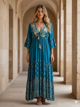 Load image into Gallery viewer, Floral Embroidered Maxi Dress