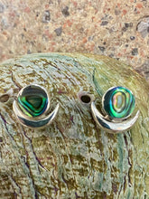 Load image into Gallery viewer, New Moon Stud Earrings - Paua Shell