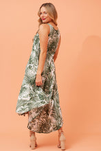 Load image into Gallery viewer, Umbrella Leaf Print Midi Dress
