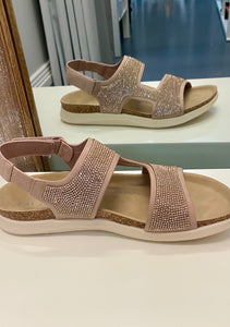 Camila Suede Sandals - Blush