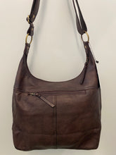 Load image into Gallery viewer, Galway Woven Washed Leather Hobo Sling – Brown