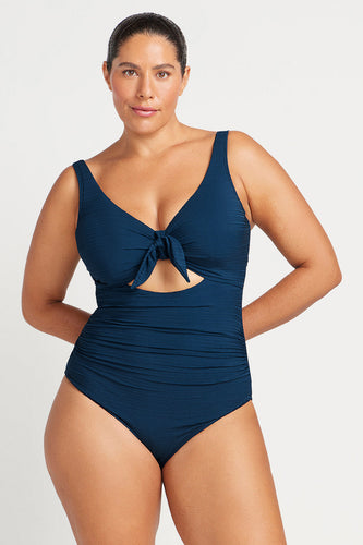 Navy Aria Cezanne D - E Cup Underwire One Piece