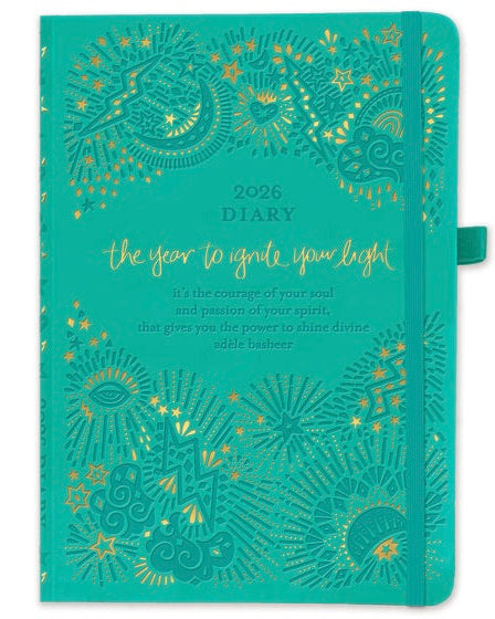 2026 Diary Planner | Turquoise Twist | Year to Ignite Your Light