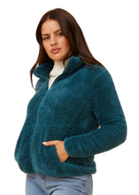 Load image into Gallery viewer, Faux Fur Jacket - Deep Teal