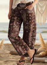 Load image into Gallery viewer, Bandana Barrel Jeans -  Chocolate