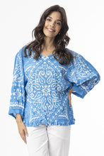 Load image into Gallery viewer, Boho Top - Bandana Blue