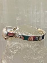 Load image into Gallery viewer, Round Sterling Silver Ring - White Pearl