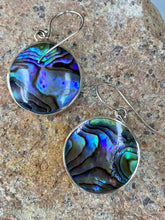 Load image into Gallery viewer, Two Sided 20mm Drop Earrings - Paua and white Mother of Pearl