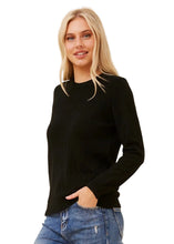 Load image into Gallery viewer, Diamond Cable Knit Pullover - Black