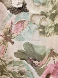 Rosetta Print Top - Pink/Sage Floral Print