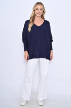 Load image into Gallery viewer, V Neck Jumper - Navy