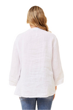 Load image into Gallery viewer, Roseanne Linen Shirt - White