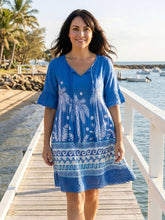 Load image into Gallery viewer, Hannah Boho Tunic -Azure Drift Blue