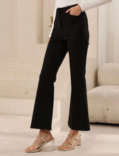 Load image into Gallery viewer, Flared Ponty Pants - Black
