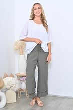 Load image into Gallery viewer, Full Length Side Button Layered Beach Pant - Khaki