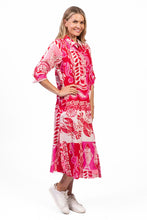 Load image into Gallery viewer, Sofia Shirt Dress - MonoSea Red