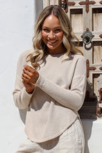 Load image into Gallery viewer, Cotton Knit Zip Back Jumper - Sand