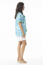 Load image into Gallery viewer, Short Sleeve Top - Montevideo Aqua