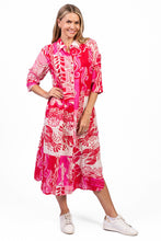 Load image into Gallery viewer, Sofia Shirt Dress - MonoSea Red