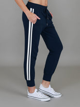 Load image into Gallery viewer, Gerry | Women's Superstar Stripe Tapered Sweatpants – French Terry - Ink